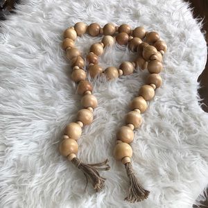 Large wooden beaded garland